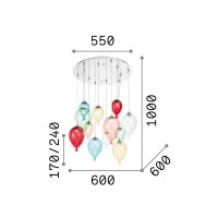Ideal Lux Clown suspension lamp
