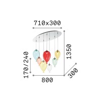 Ideal Lux Clown suspension lamp
