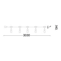 Ideal Lux Fiesta string lights for outdoor