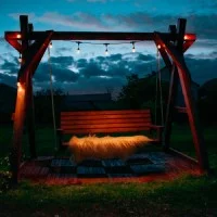 Ideal Lux Fiesta string lights for outdoor