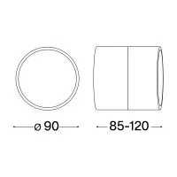 Ideal Lux Omega Round wall lamp for outdoor