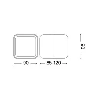 Ideal Lux Omega square applique per esterno