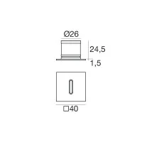 iLed Petit 2Q 3 Quadro Segnapasso LED 1W 3000K 5° IP44 Nickel