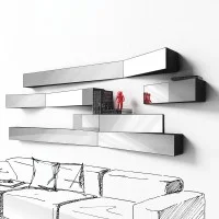 Minotti Look mirrored shelf