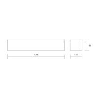 Isyluce Prisma rectangular ceramic ceiling lamp