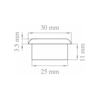 Lampo Spot Mini Faretto Quadrato 1W LED da incasso 30° 350mA 12-24V