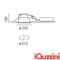 IGuzzini 3574.039 downlight 2x26w easy comfort recessed