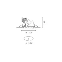 IGuzzini Pixel Led plus 196mm faretto da incasso dimmerabile