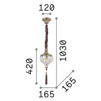 Ideal Lux Harem lampada da sospensione etnica