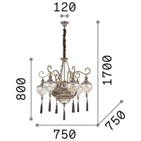 Ideal Lux Harem lampada da sospensione etnica