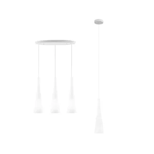 Ideal Lux Milk suspension lamp in glass