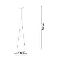 Ideal Lux Milk suspension lamp in glass