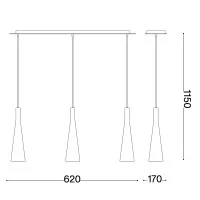 Ideal Lux Milk lampada da sospensione in vetro