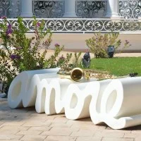 Slide LOVE decorative bench Slide LOVE decorative bench