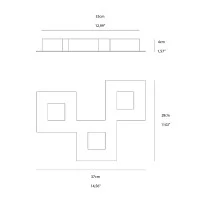 Vivida Square led ceiling lamp