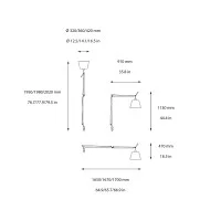 Artemide Tolomeo Mega Table E27 body lamp
