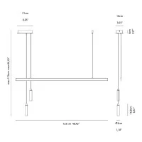 Vivida Funambulist led suspension lamp