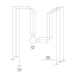 Vivida Mystery 6 led suspension lamp