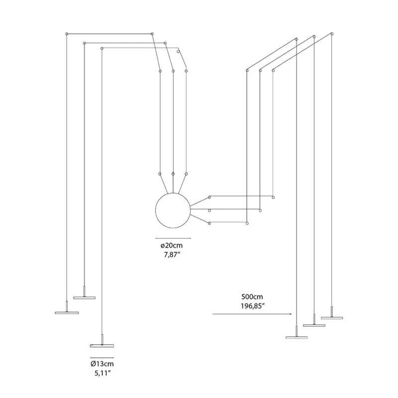 Vivida Mystery 6 led suspension lamp Vivida Mystery 6 led suspension lamp