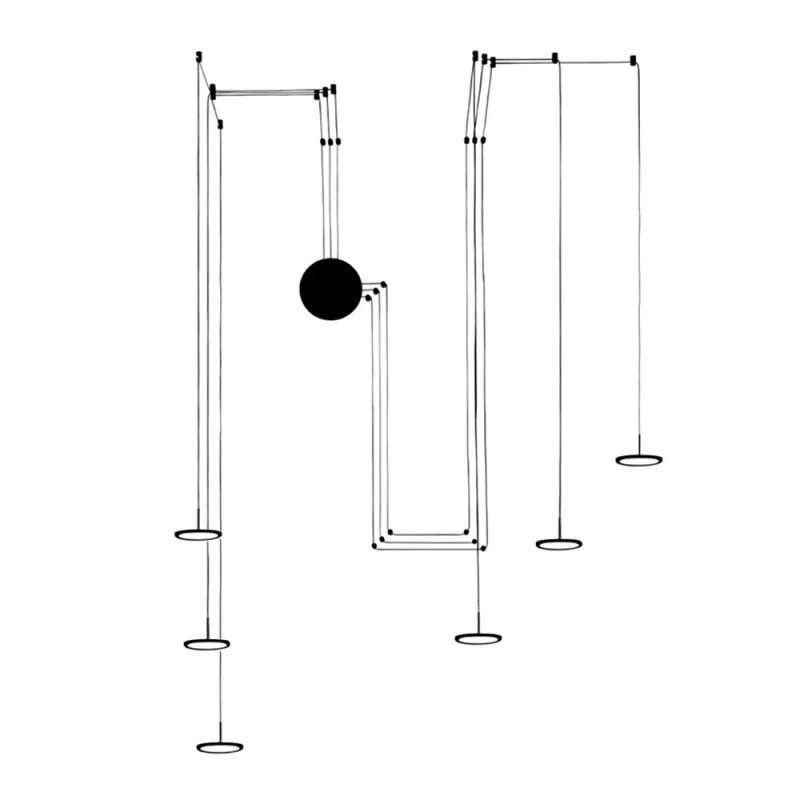 Vivida Mystery 6 led suspension lamp