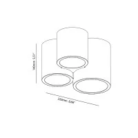 Fai lampada da soffitto in gesso a composizione cilindrica