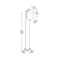 Lombardo Trend post paletto led per esterno 60cm IP66