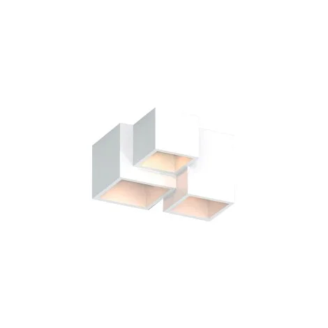 Fai lampada da soffitto in gesso a composizione prismatica
