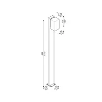 Lombardo Trend post paletto led per esterno 80cm IP66