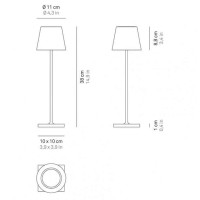 Zafferano Poldina Pro led battery lamp