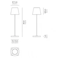 Zafferano Poldina Pro led battery lamp