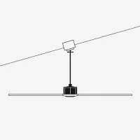 Faro Vulcano led ceiling fan with remote control