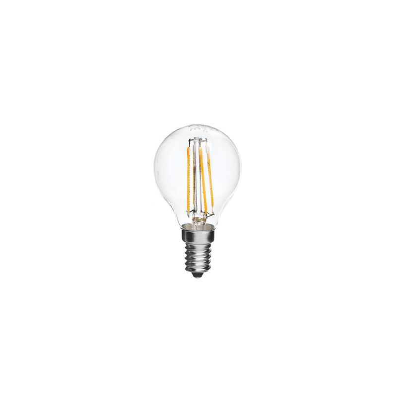 Lampo lampadina goccia E14 led 4W vetro trasparente