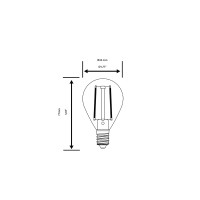 Lampo lampadina goccia E14 led 4W vetro trasparente