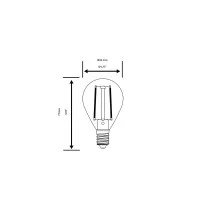 Lampo lampadina goccia E14 led 4W vetro trasparente
