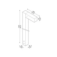Lombardo Flag 200 paletto led per esterno 100cm IP66