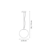 Ideal Lux Mapa Bianco SP spherical suspension lamp