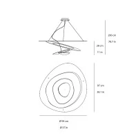Artemide Pirce led suspension gold