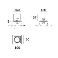 Iled ILLUMINATOR Module Recessed Downlight Adjustable for one