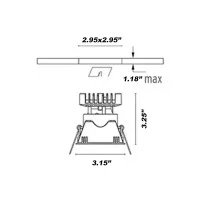 Flos Easy Kap 80 Fixed Quadrato LED 9W 3000K 577 Lm Faretto
