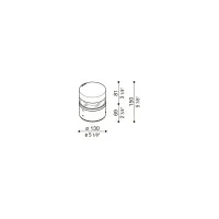Lombardo Tok 15cm floor bolloard cylinder led for outdoor IP66