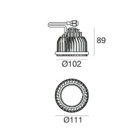 iLed Illuminator 2 LED LED Lampadina AR111 25W 2865lm 700mA