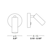 Ideal Lux Page AP1 Lampada da Parete Applique Direzionabile LED