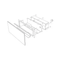 Playled Vitrum glass recessed led wall step light 506 box asymmetric