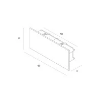 Playled Vitrum glass recessed led wall step light 506 box asymmetric