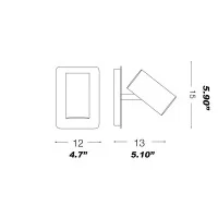 Ideal Lux Spot AP1 Lampada da Parete Applique 1 x GU10