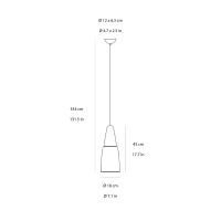 Zafferano Merlino suspension lamp