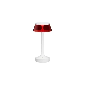 Flos Bon Jour Unplugged lampada ricaricabile bianco-rosso