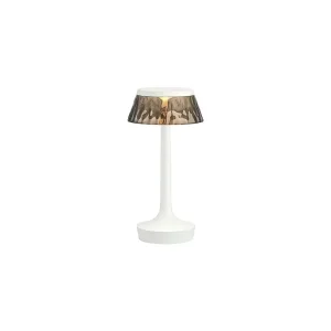 Flos Bon Jour Unplugged lampada ricaricabile bianco-fume