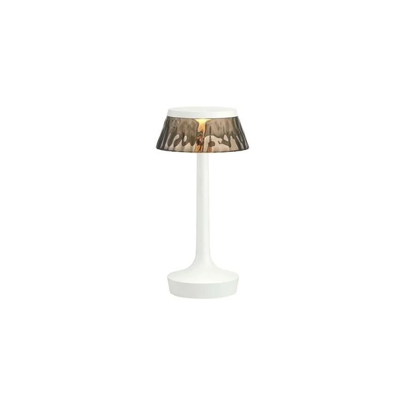 Flos Bon Jour Unplugged lampada ricaricabile bianco-fume