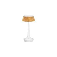 Flos Bon Jour Unplugged rechargeable lamp white-rattan